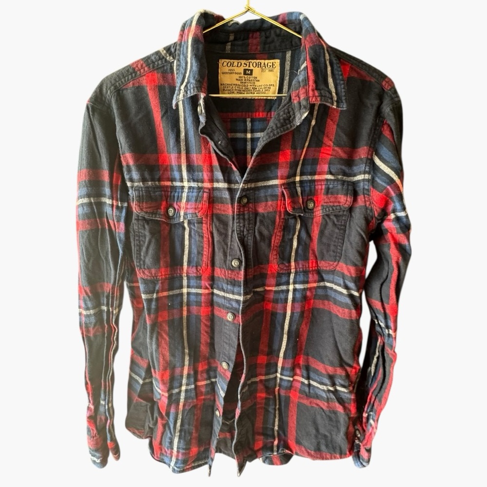 Cold Storage Plaid Button-Up Shirt